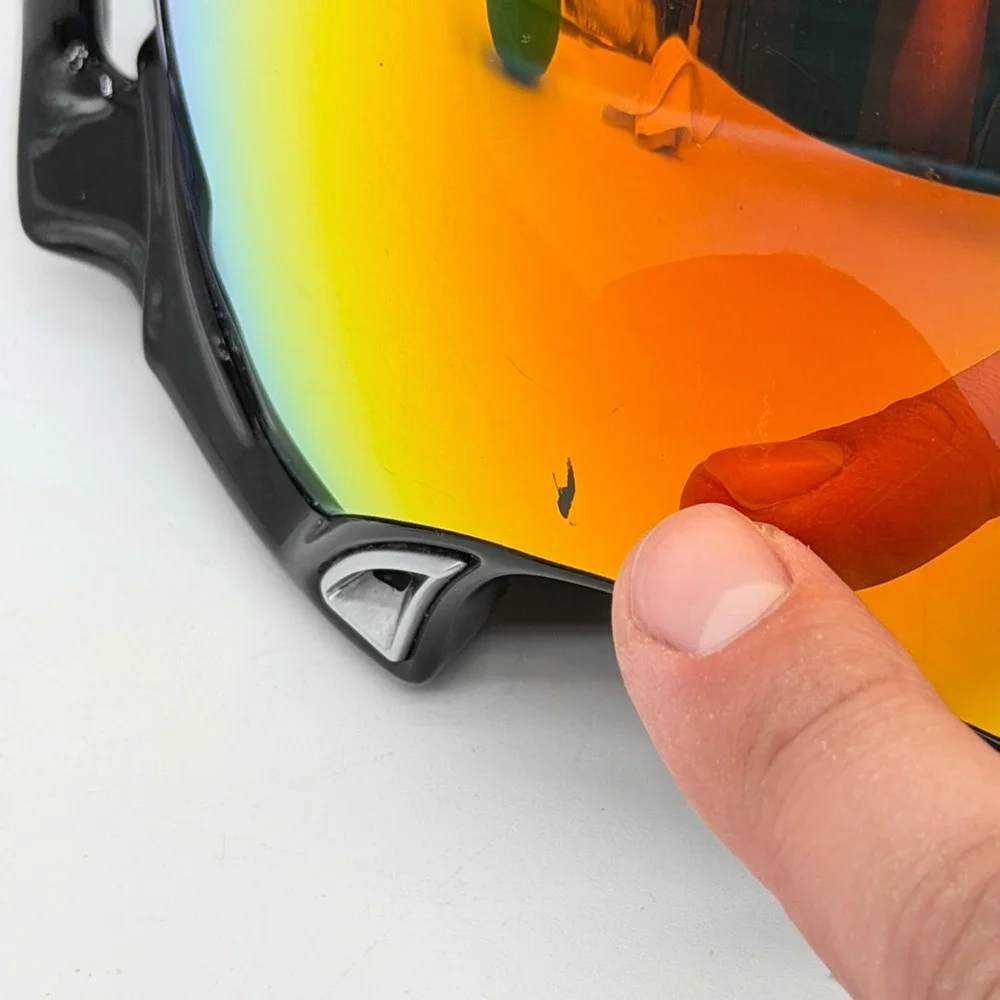 Oakley Splice Snow Goggles Black Frame Fire Iridium Polarized Lens Ski Snowboard